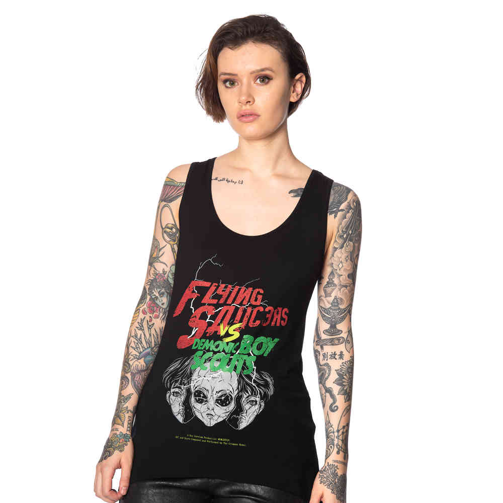 Banned - B MOVIE Mouwloze top - Zwart
